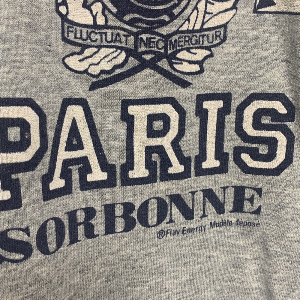 Vintage University Paris Sweatshirt France Size S 42” - Picture 4 of 5